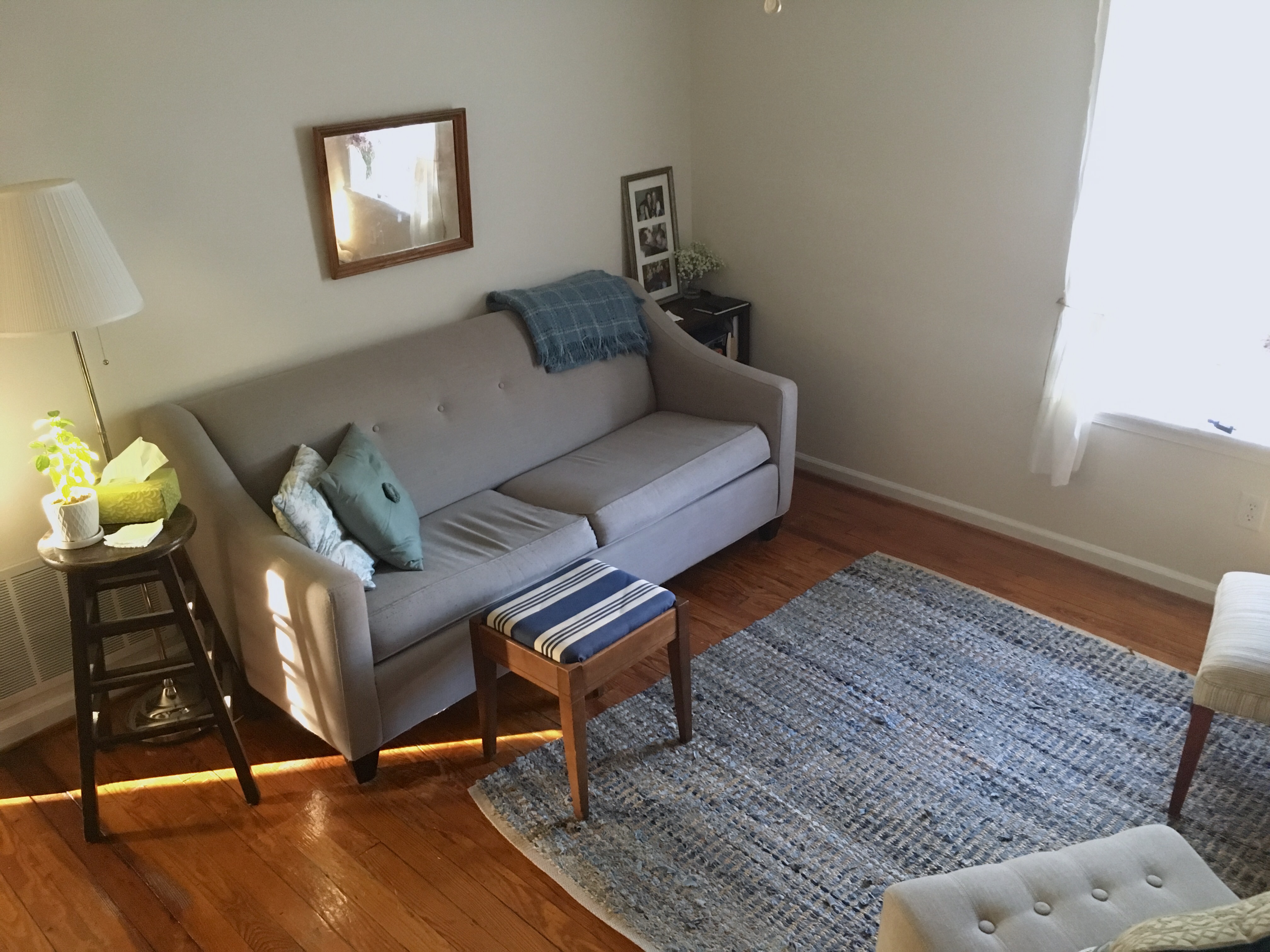 KatharineSchellman.com - tiny apartment living room
