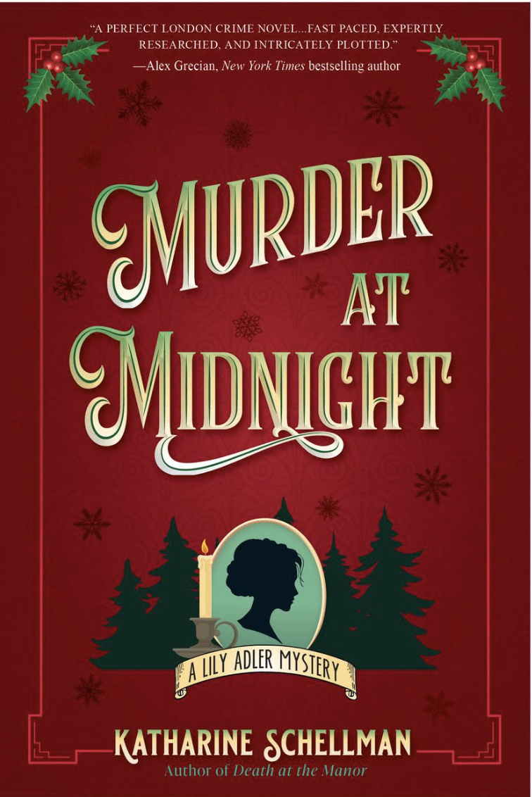 cover of Murder at Midnight by Katharine Schellman Lily Adler Mysteries